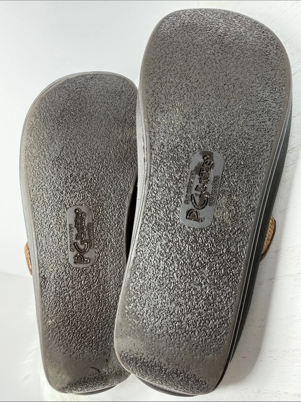 PG Lite Men's Brown Leather Slip-On Clog with Buckle